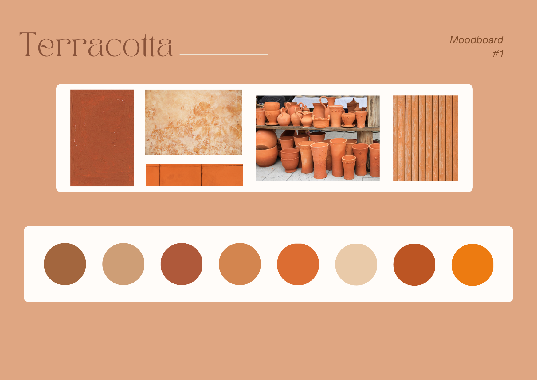 Beige minimalist rustic color palette instagram post carte 148 x 105 mm