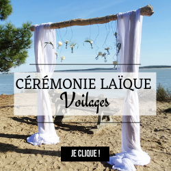 Cérémonie Laïque en Bois et Voilage