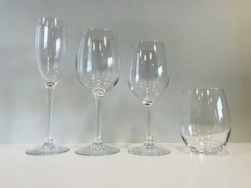 Gamme verre a pied et gobelet cabernet ls reception ile d oleron la rochelle niort saintes royan ile de re charente maritime