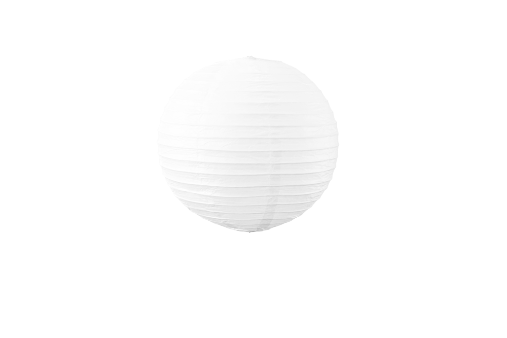Lampion boule papier 30cm blanc