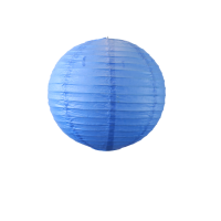 Lampion boule papier 30cm bleu roi