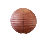 Lampion boule papier 30cm chocolat