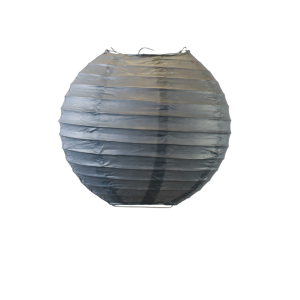 Lampion boule papier 30cm gris