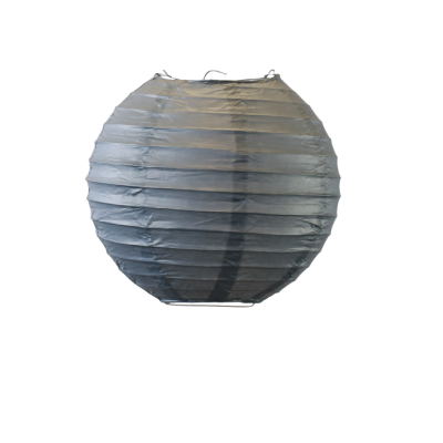 Lampion boule papier 30cm gris