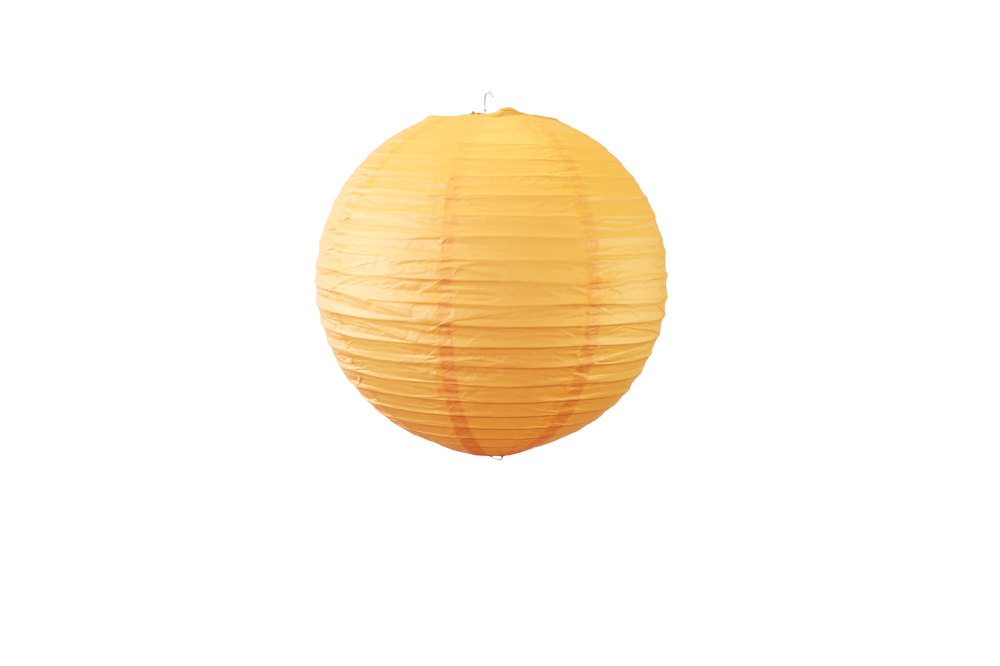 Lampion boule papier 30cm orange