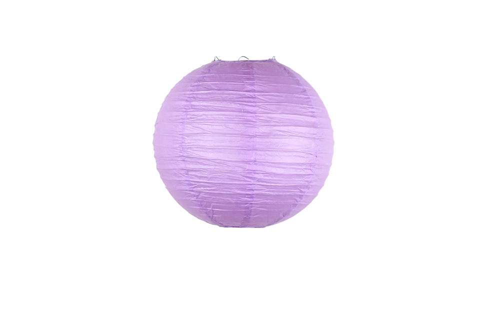 Lampion boule papier 30cm parme