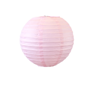 Lampion boule papier 30cm rose pale 1