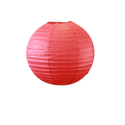 Lampion boule papier 30cm rouge