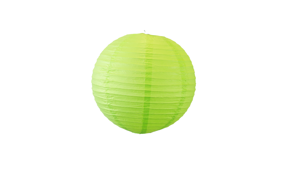 Lampion boule papier 30cm vert