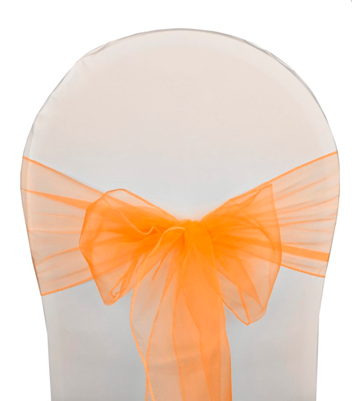 Noeuds de chaise organza orange 500x569
