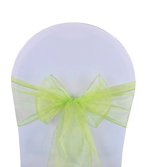 Noeuds de chaise organza vert anis 500x572